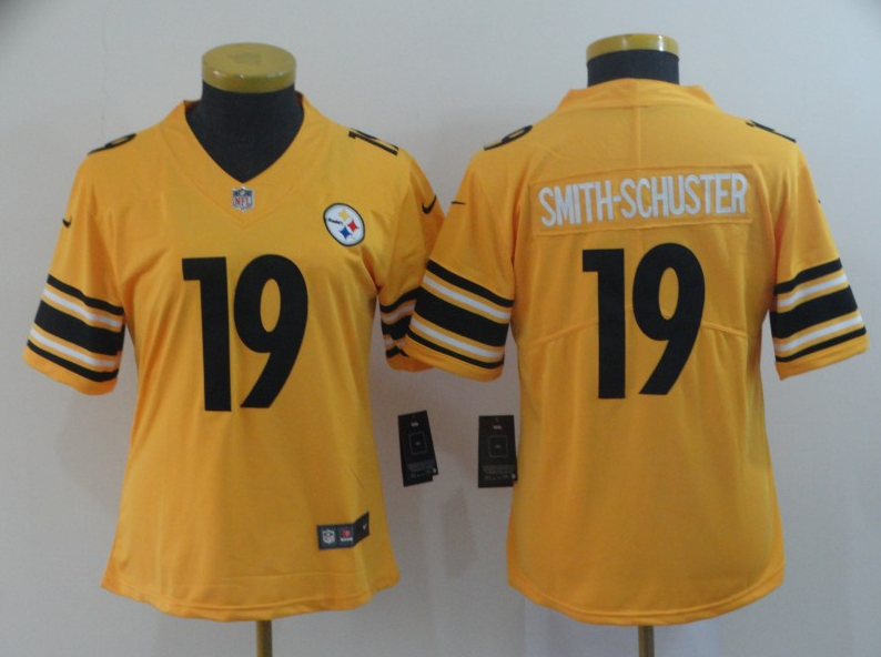 Women's Pittsburgh Steelers ACTIVE PLAYER Custom Gold Inverted Legend Stitched Jersey